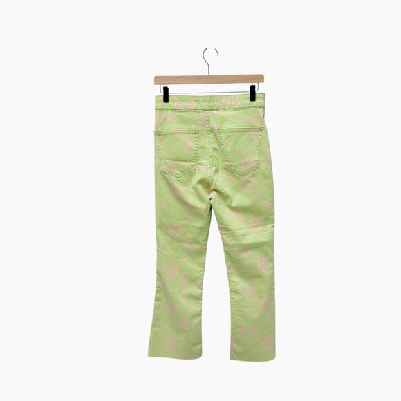 NWT Zara Floral Printed Pants Green Women’s Size 10 - Picture 9 of 10